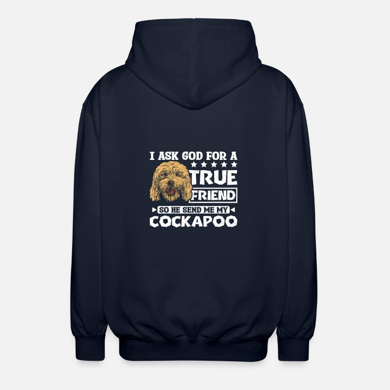 Dieu m’envoie mon cockapoo - Veste à capuche unisexe - marine