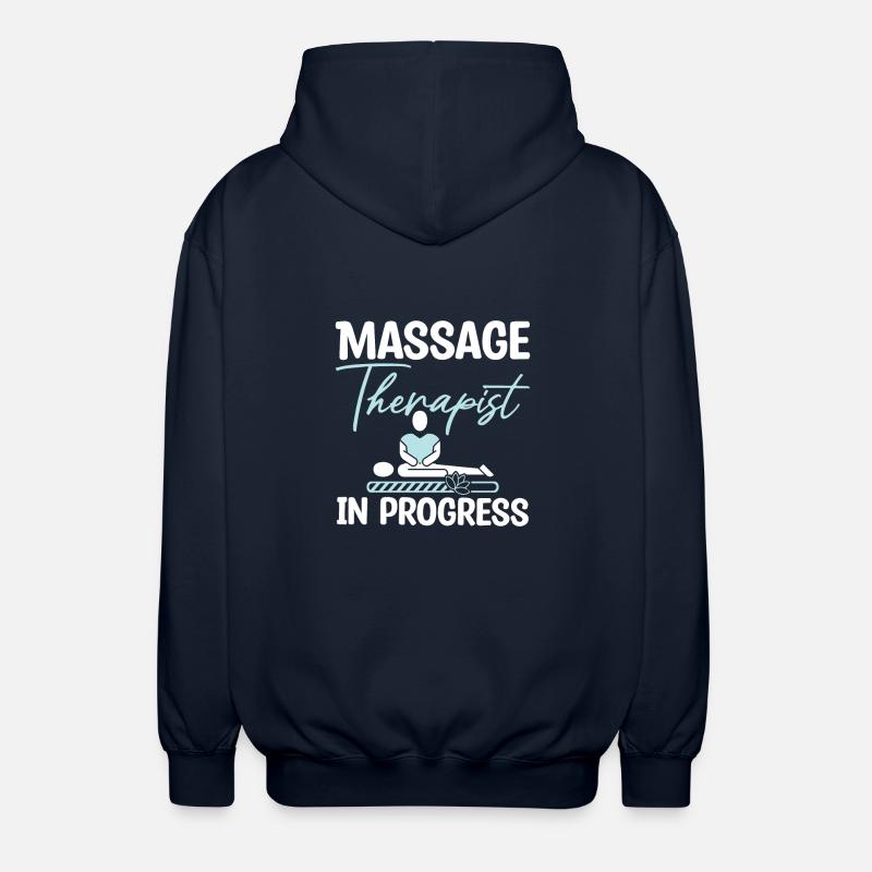 Massage therapist in progress - Unisex Hooded Jacket - navy