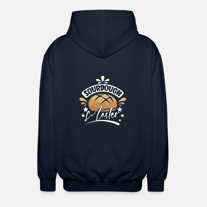 Baking bread sourdough master - Unisex Hooded Jacket - navy