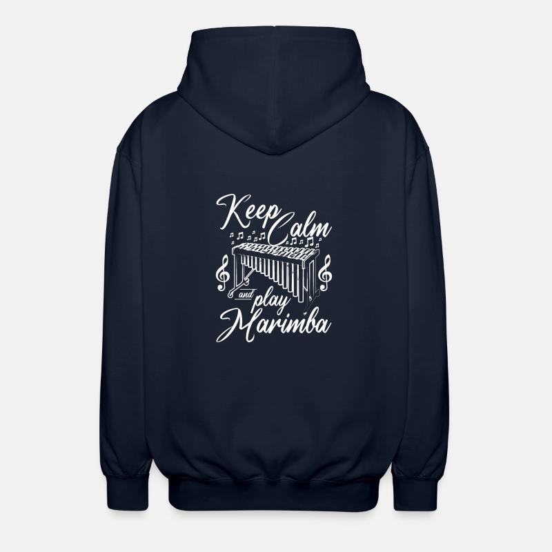 Keep calm and play marimba - Unisex Kapuzenjacke - Navy
