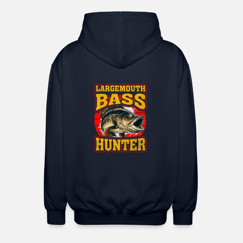 Chasseur d’achigan à grande bouche - Veste à capuche unisexe - marine