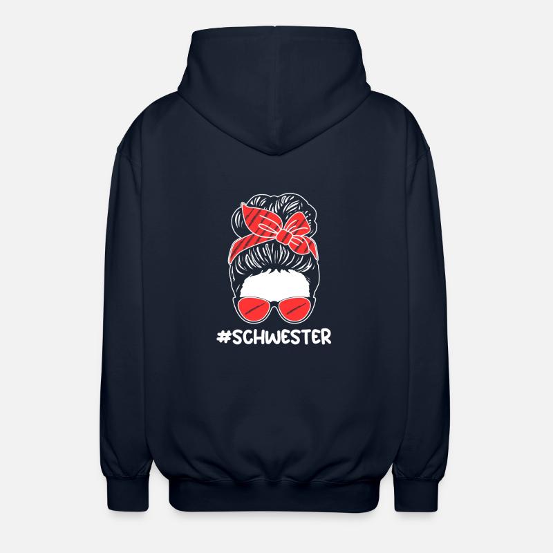 Flötist Schwester Querflöte - Unisex Kapuzenjacke - Navy