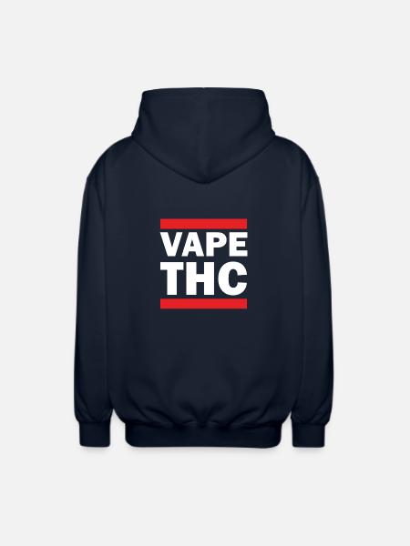 Vape THC White - Unisex Hooded Jacket - navy