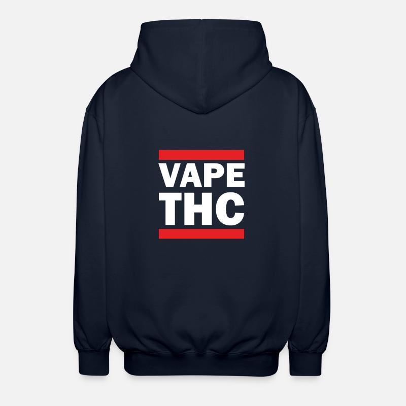 Vape THC White - Unisex Hooded Jacket - navy