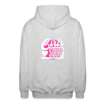 Équipe féminine - Veste à capuche unisexe - gris clair chiné - Dos - AI Model Male 185 light (185cm)