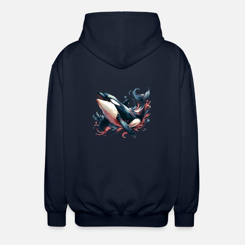 Orque Épaulard - Veste à capuche unisexe - marine