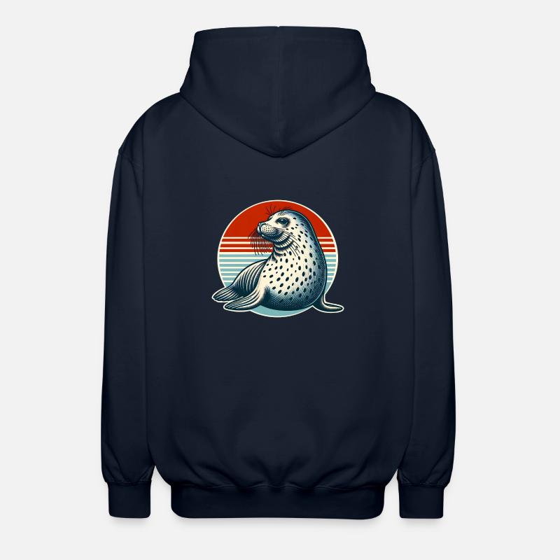 Robbe Seehund - Unisex Kapuzenjacke - Navy