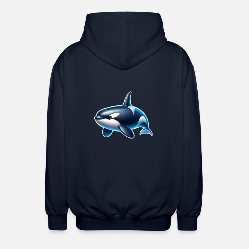 Orca Schwertwal - Unisex Kapuzenjacke - Navy