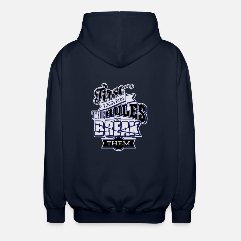 break the rules - Veste à capuche unisexe - marine