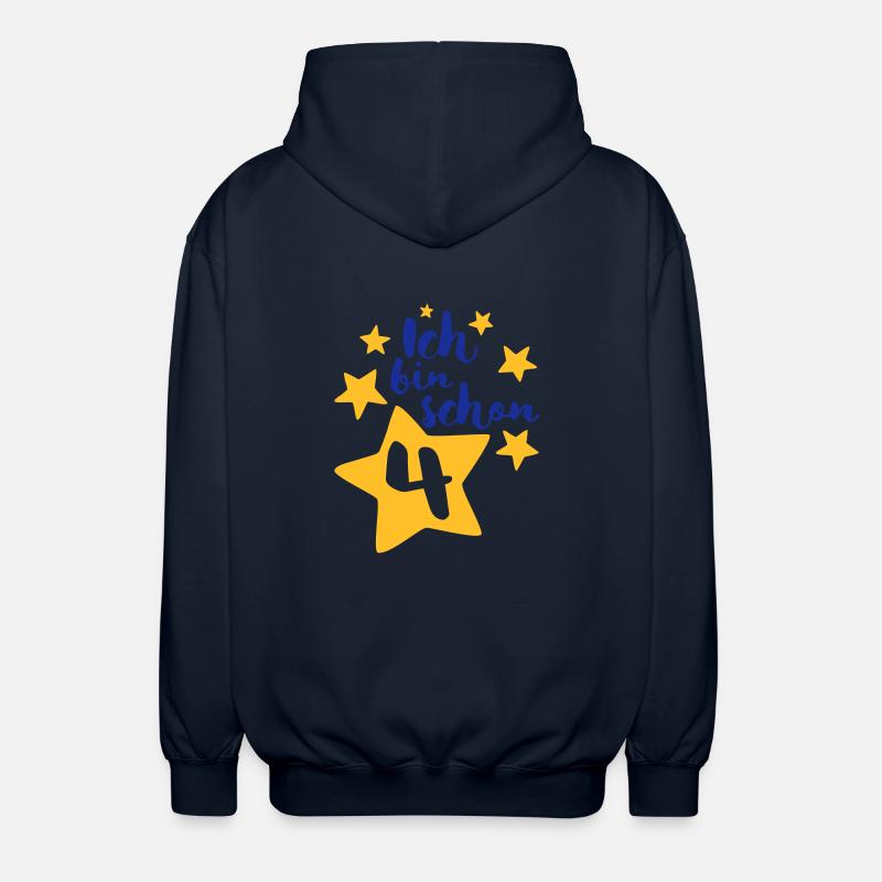 Ich bin schon Vier! - Unisex Kapuzenjacke - Navy