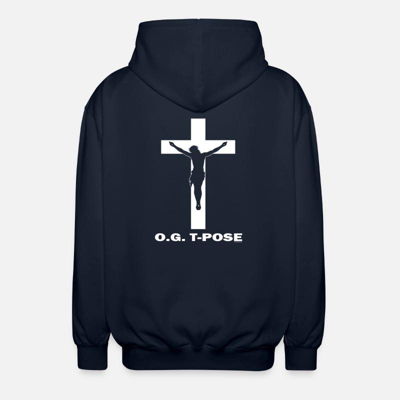 Jésus de la T-Pose OG - Veste à capuche unisexe - marine