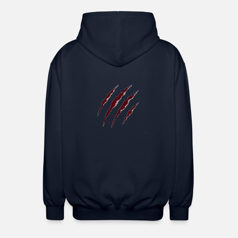 CLAW MARKS - Unisex Hooded Jacket - navy