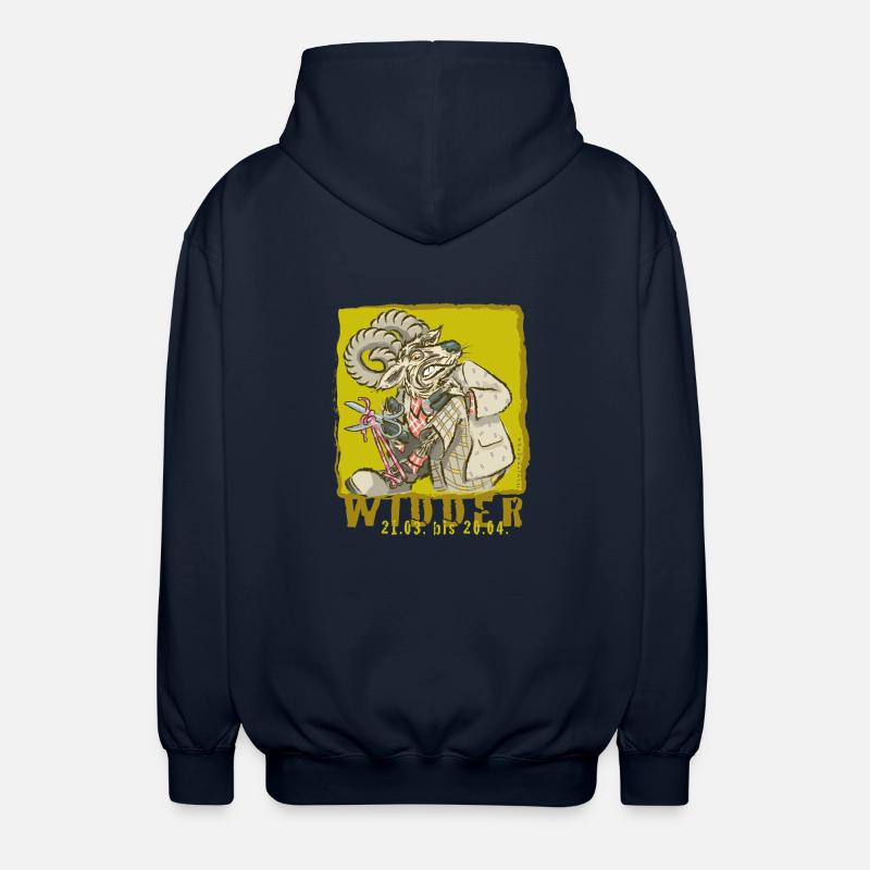 Sternzeichen-Widder - Unisex Kapuzenjacke - Navy