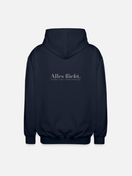 Fehlender Tatendrang im Fluss des Lebens - Unisex Kapuzenjacke - Navy