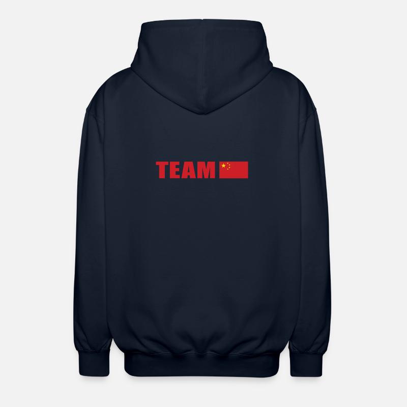 Support-Team China - Unisex Kapuzenjacke - Navy