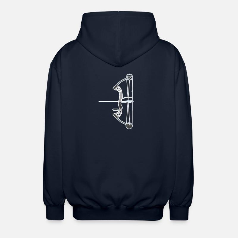 Archery Compound Bow - Unisex Hooded Jacket - navy