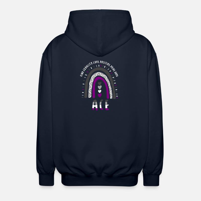 Ace Pride Boho Arc-en-ciel - Veste à capuche unisexe - marine