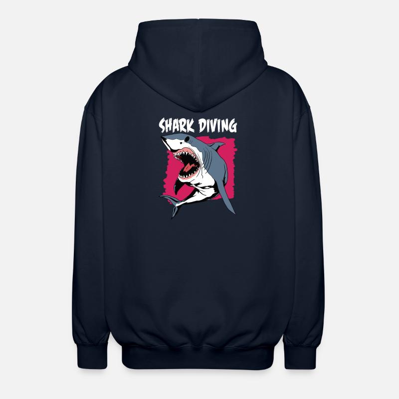 Shark Diving | Plongée Avec Les Requins - Veste à capuche unisexe - marine