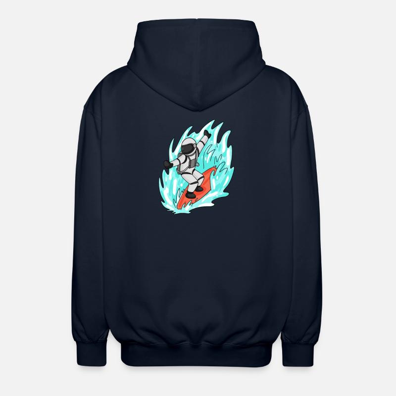 Astronaute surfant - Veste à capuche unisexe - marine