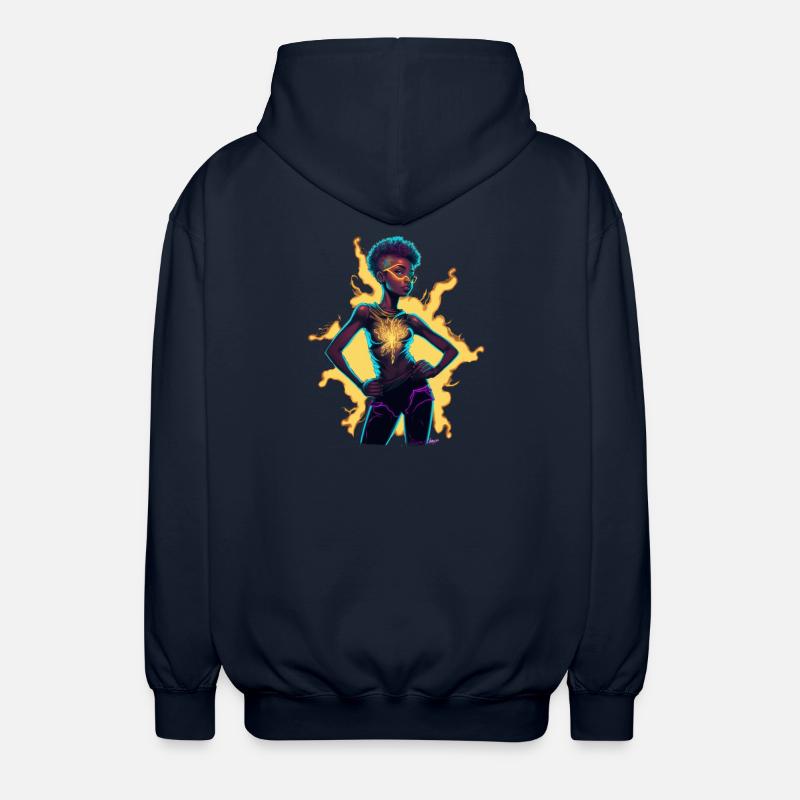 Figurine de conscience d’énergie lumineuse - Veste à capuche unisexe - marine