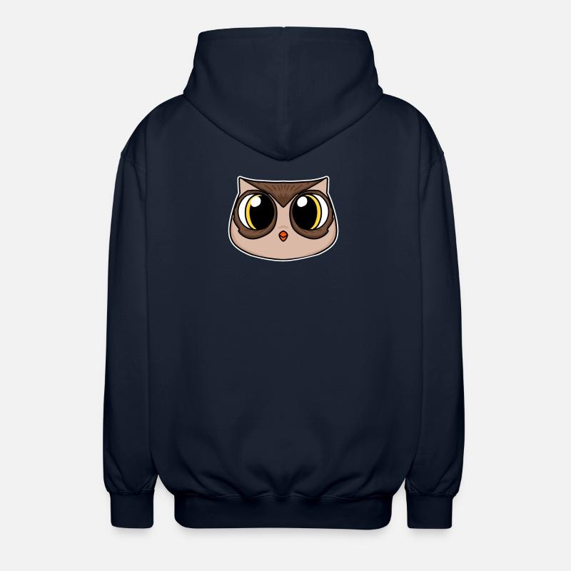 Eule Kopf - Unisex Kapuzenjacke - Navy