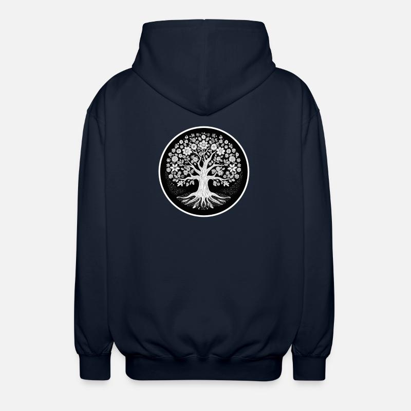Arbre à racines de fleurs - Veste à capuche unisexe - marine