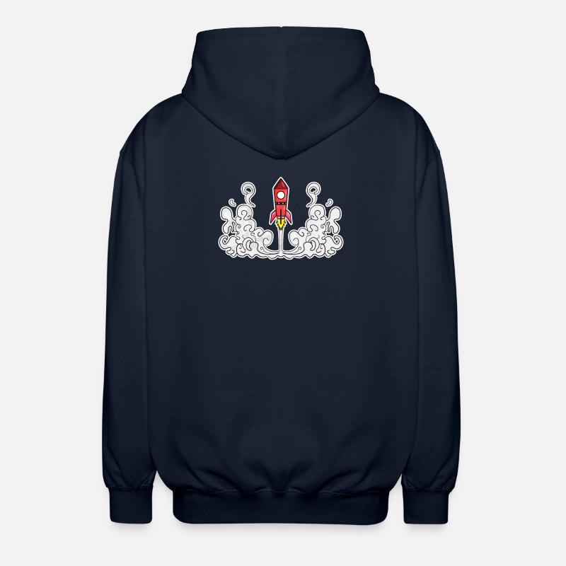 Rocket Rocket Launch Launch - Unisex Hooded Jacket - navy