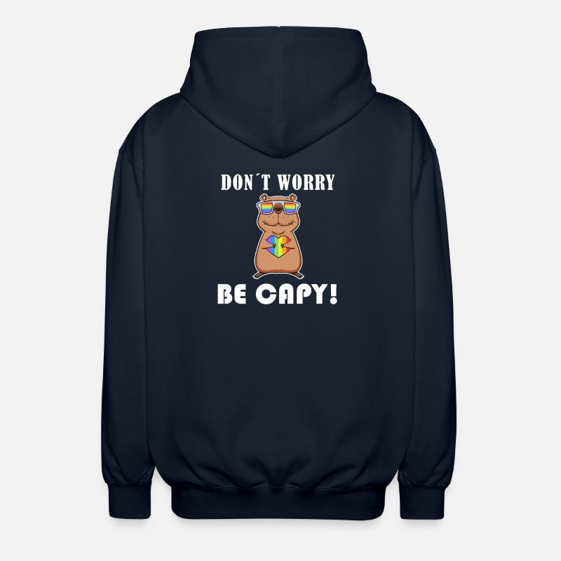 Capybara Capybara Gift - Unisex Hooded Jacket - navy