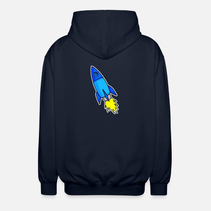 Blaue Rakete - Unisex Kapuzenjacke - Navy