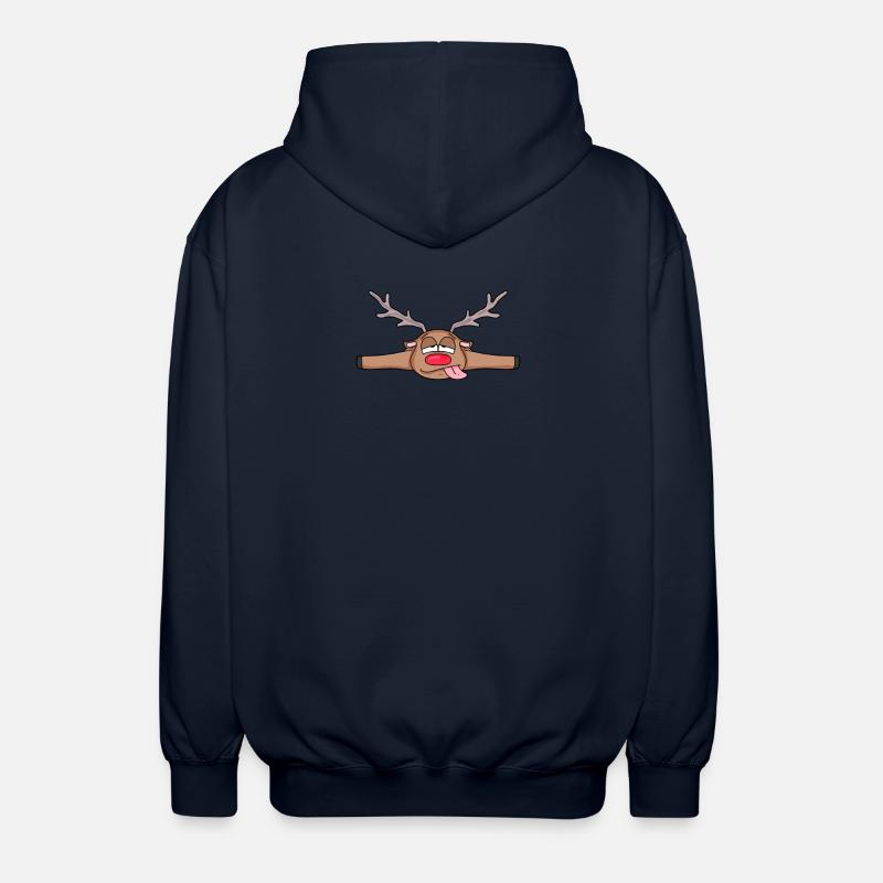 Chevreuil couché - Veste à capuche unisexe - marine