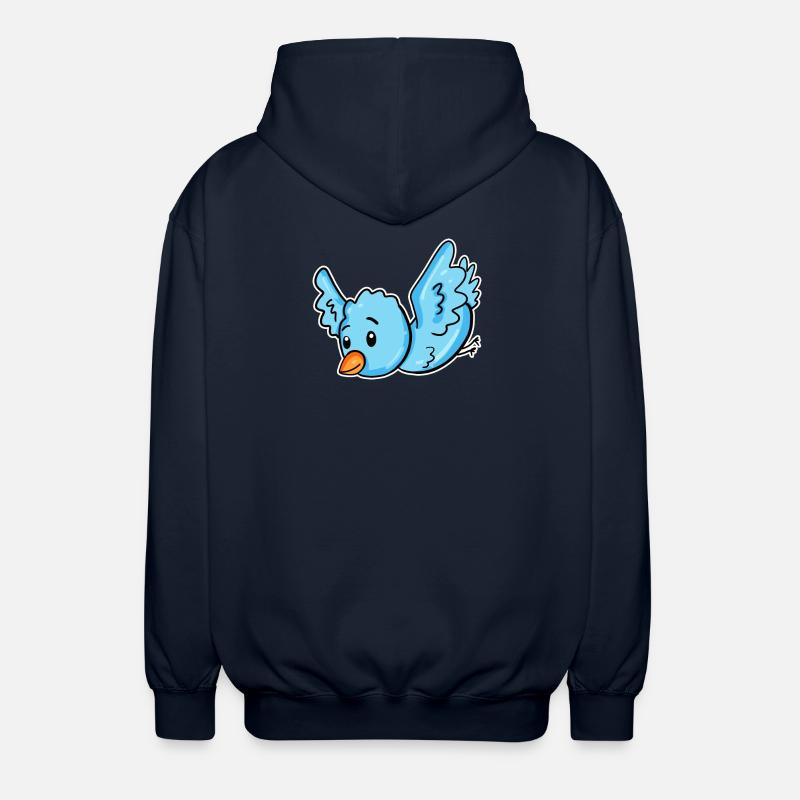 Ein blauer Vogel - Unisex Kapuzenjacke - Navy