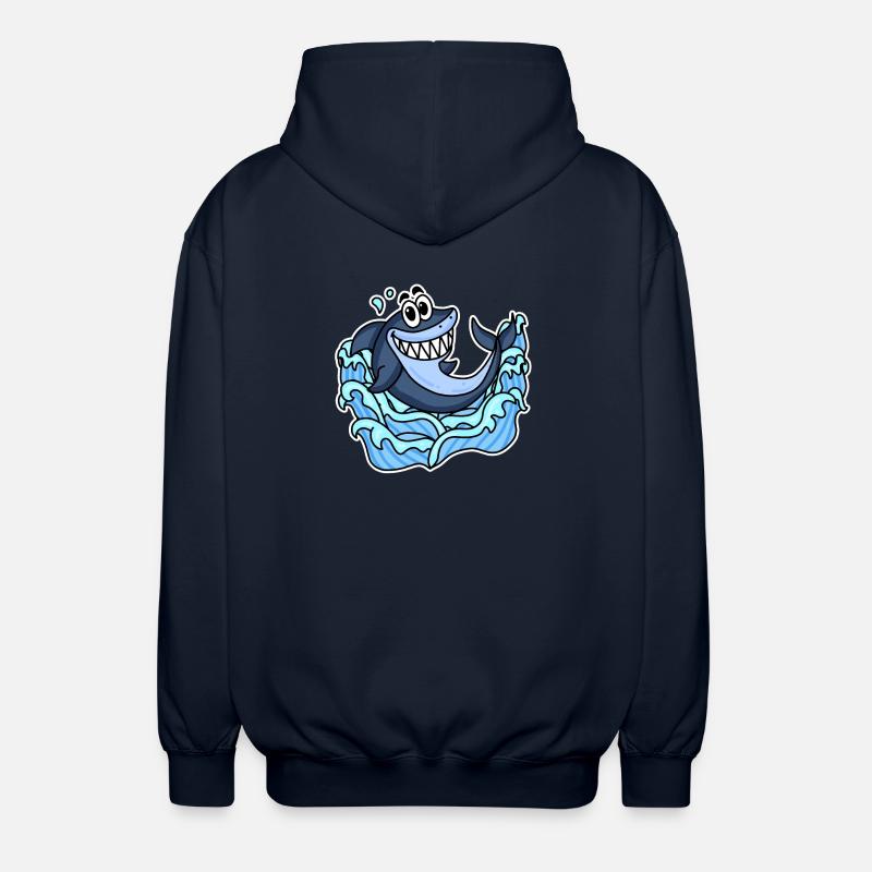 Poisson requin - Veste à capuche unisexe - marine