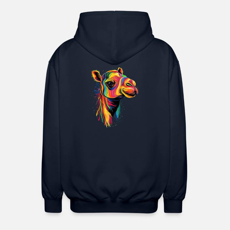 Kamel Dromedar Trampeltier Camel Geschenk Kamele - Unisex Kapuzenjacke - Navy