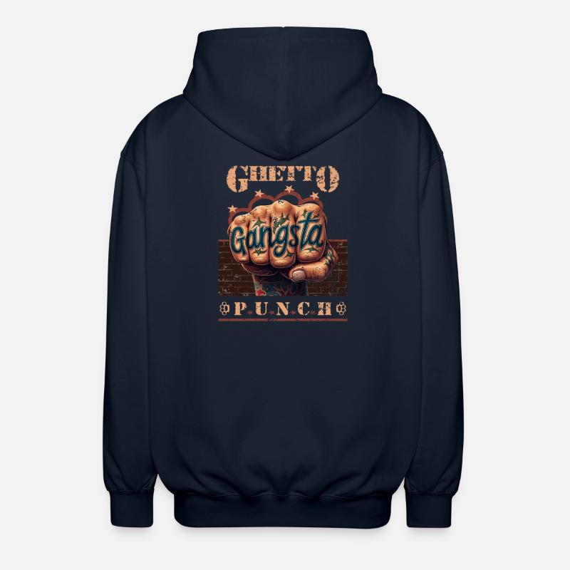 Ghetto Punch - Unisex Kapuzenjacke - Navy