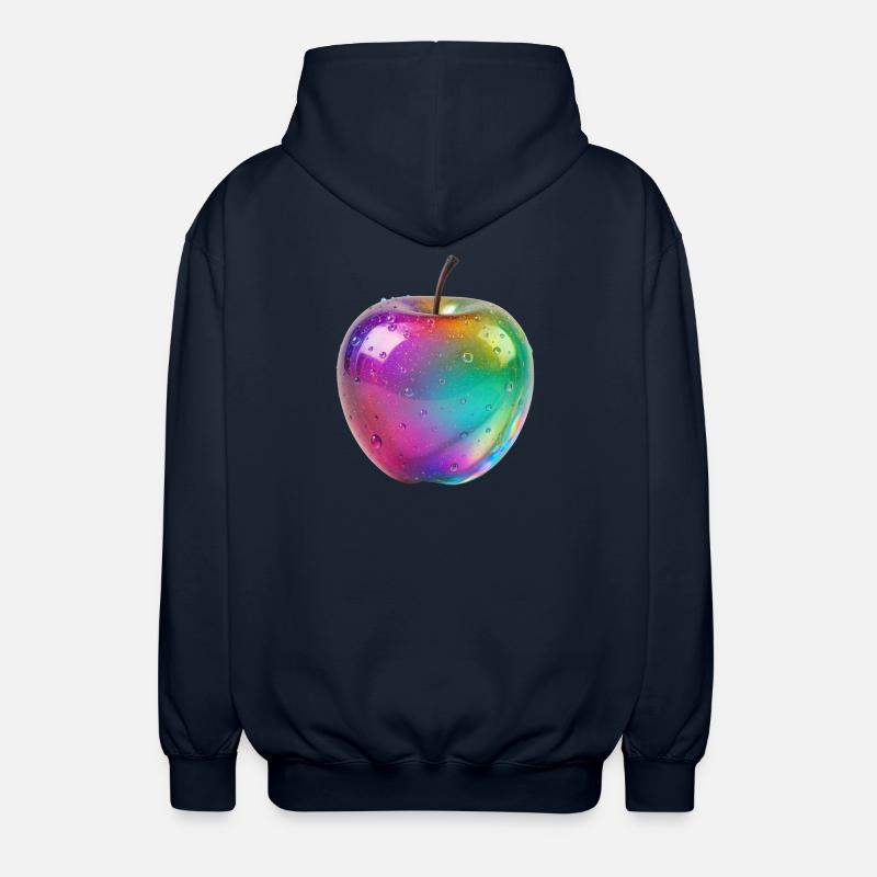 Conception esthétique de la pomme arc-en-ciel - Veste à capuche unisexe - marine