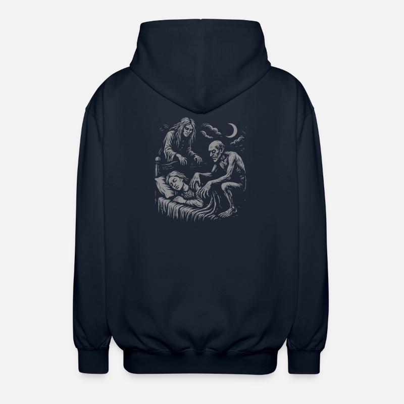 Mares and Stranglers - Ghostly nightmares - Unisex Hooded Jacket - navy