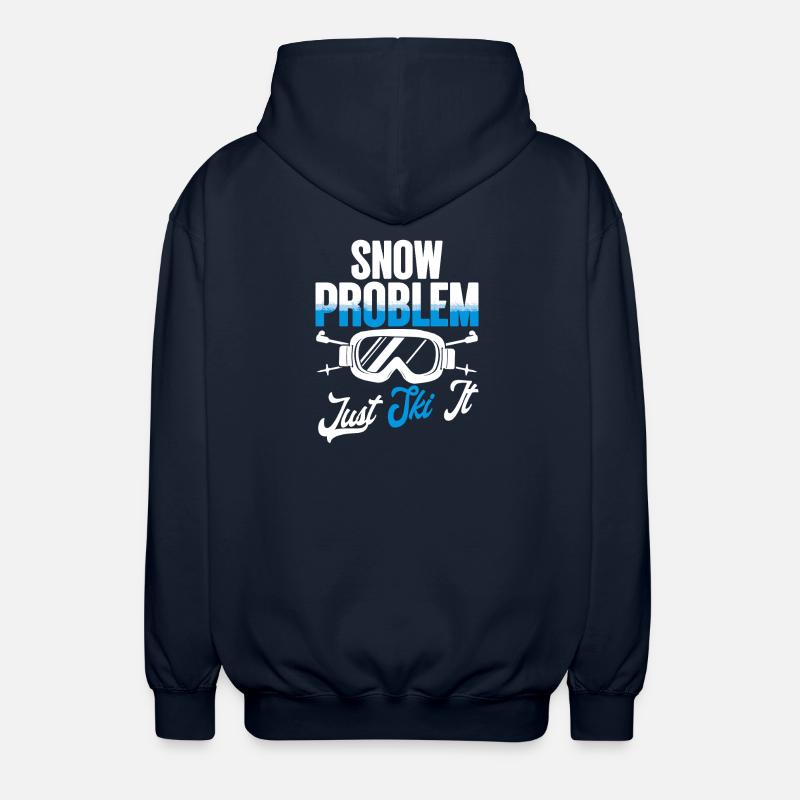 Ski Skifahrer Wintersport Snow problem - Unisex Kapuzenjacke - Navy