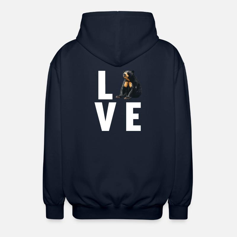 Ours du Soleil Ours Malais - Veste à capuche unisexe - marine