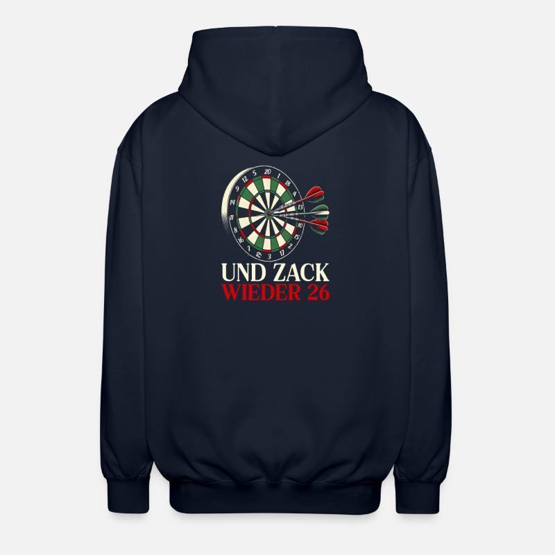 Darts Dart Dartboard Dartboard Dart Player - Unisex Hooded Jacket - navy