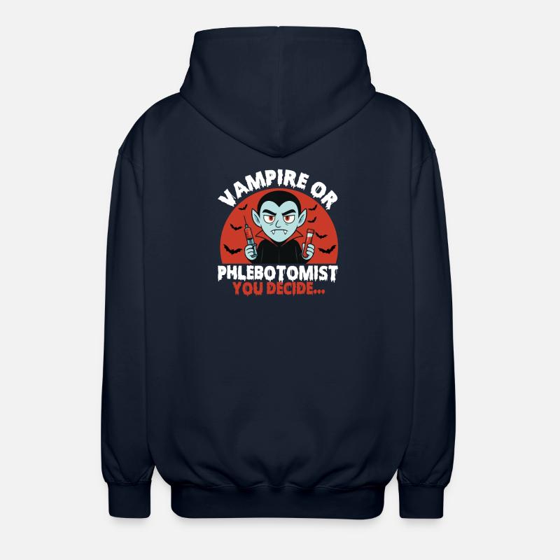 Vampir oder Phlebotomiker, du entscheidest... - Unisex Kapuzenjacke - Navy