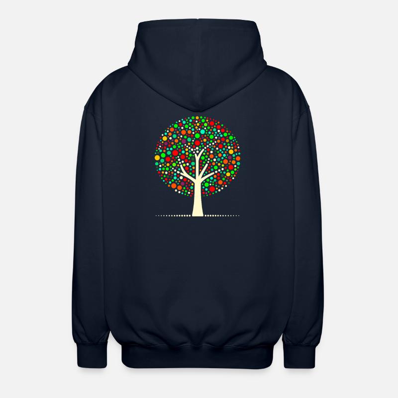 Arbre à points coloré - Veste à capuche unisexe - marine