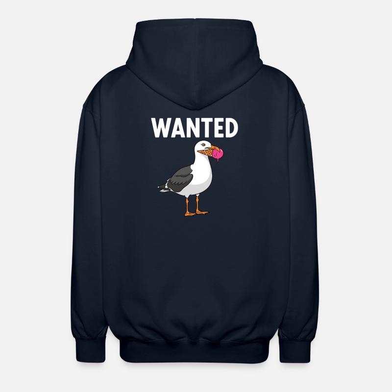 Gesucht Möwe Eiscreme Abenteuer - Veste à capuche unisexe - marine
