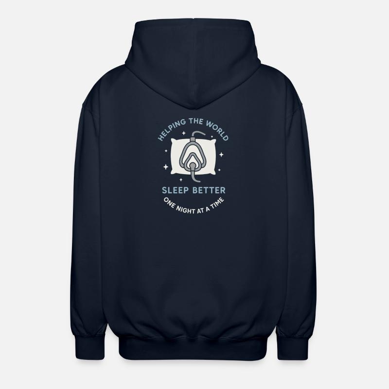 Sleep Technologist Polysomnographic Tech Rpsgt - Unisex Hooded Jacket - navy