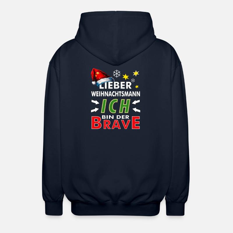WEIHNACHTSMANN ICH BIN DER BRAVE - Unisex Kapuzenjacke - Navy