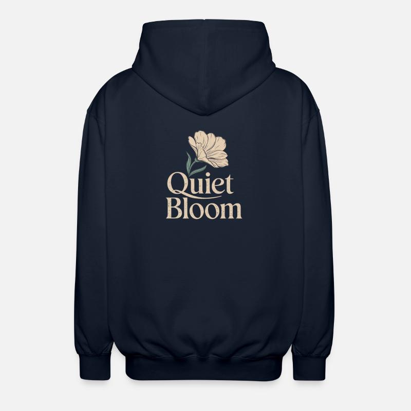 Floraison Silencieuse – Floraison Délicate - Veste à capuche unisexe - marine