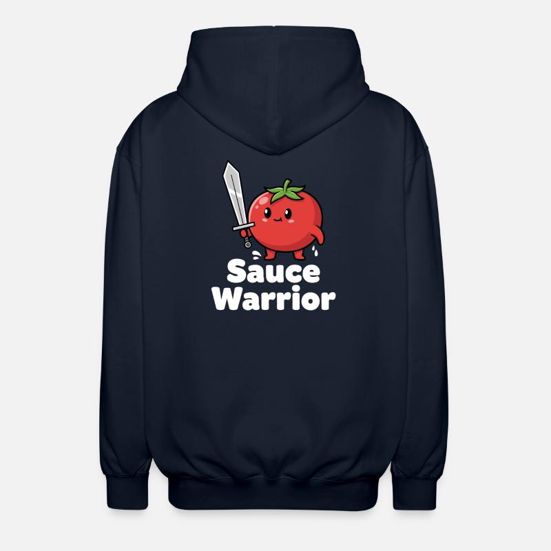 Guerrier tomate à l'épée - Veste à capuche unisexe - marine