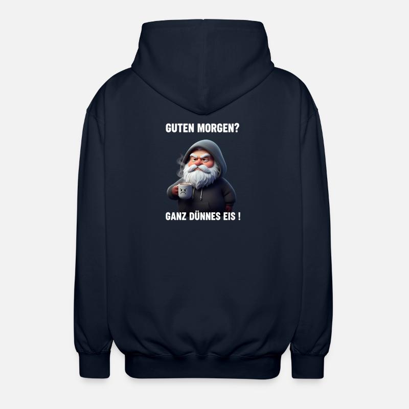 Grummel Weihnachtsmann Dünnes Eis Spruch - Veste à capuche unisexe - marine
