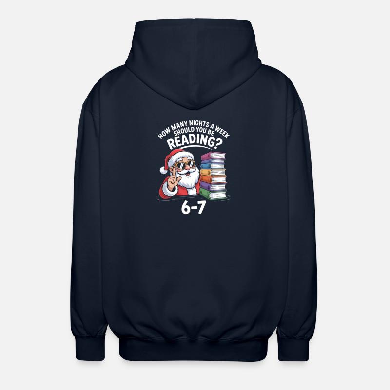 Lecture de Noël 6-7 nuits - Veste à capuche unisexe - marine