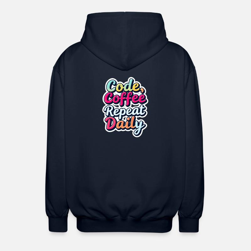Code Schlaf Debug Wiederholungsprogramm Shirt - Unisex Kapuzenjacke - Navy