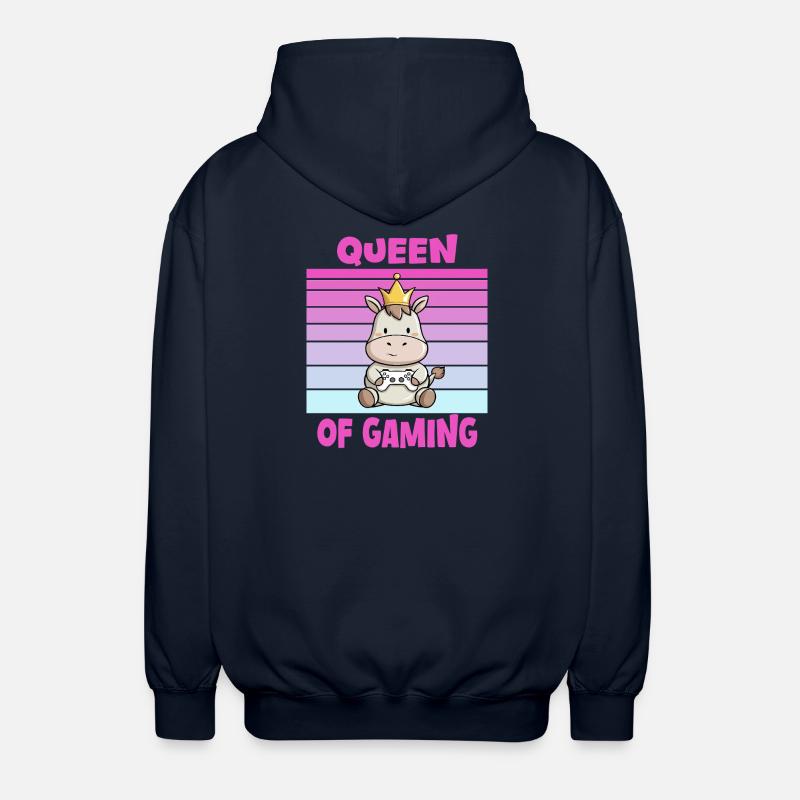 game queen controller - Unisex Kapuzenjacke - Navy